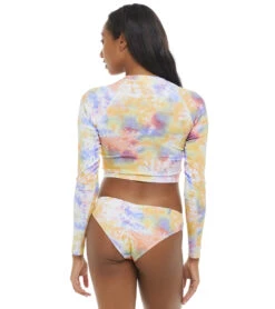 Body Glove Women's Illusion Let It Be Crop Long Sleeve UPF 50 Rash Guard -Wave Rider Gear 7484328345768 multi 3a