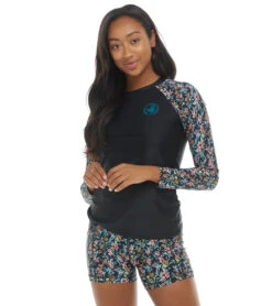 Body Glove Women's Abloom Sleek Long Sleeve UPF 50 Rash Guard