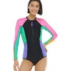 Body Glove Women's Macabu Journey Long Sleeve One Piece Swimsuit