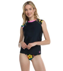 Body Glove Women's Tropical Island Exhale Short Sleeve UPF 50 Rash Guard