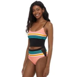 Body Glove Women's Coral Reef Norah Swim Crop Top - Black