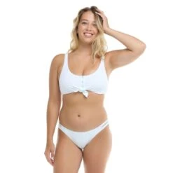 Body Glove Ibiza Flirty Surf Rider Bikini Bottoms In White